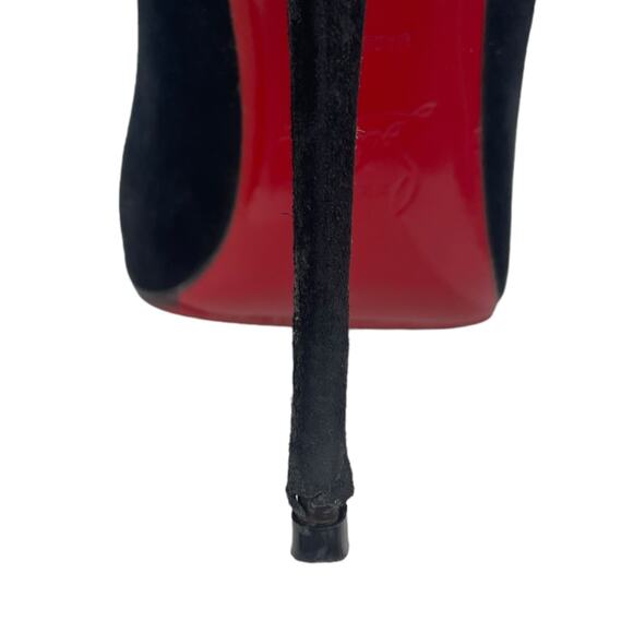 Christian Louboutin So Kate 120 Suede Pointed Toe Pumps Black Size 38 - Picture 11 of 13